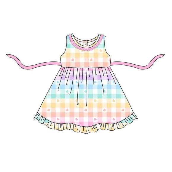 GSD0579--pre order colorful plaid girls dress
