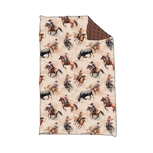 custom style moq 10 western cowboys blanket