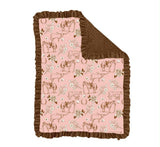 custom style moq 10  western horse brown blanket