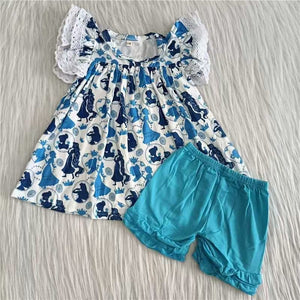 C11-5 blue  Girl's Summer outfits