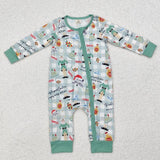 Matching Baby girls Christmas romper & pajamas clothing bamboo