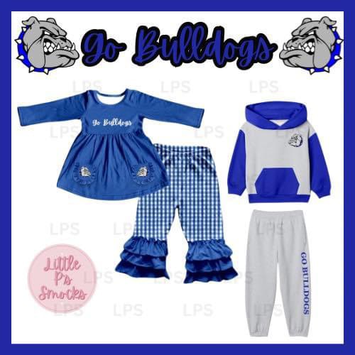 moq 3  custom style no moq bulldogs boys and girls clothing