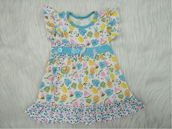 A12-9-Pineapple summer girl dress