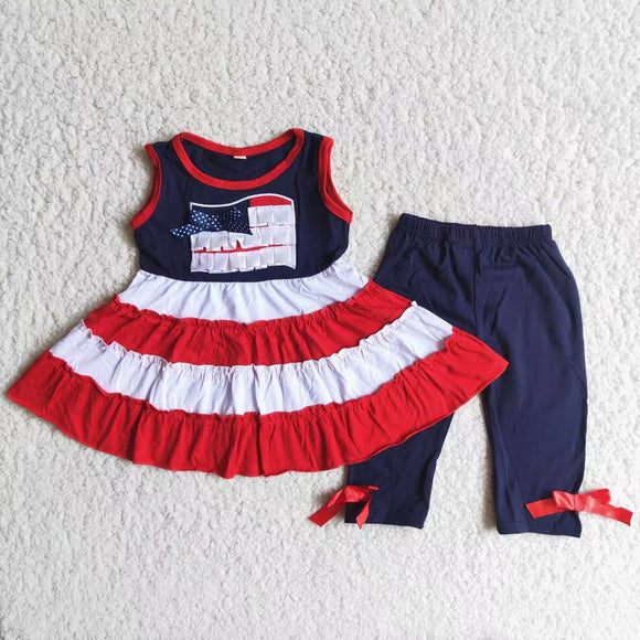 A4-17-4th of July  Girl's Summer outfits