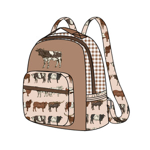 BA0269--western cow brown backpack