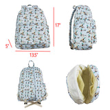 BA0277 blue duck school Backpack  17 * 13.5 * 5 inches