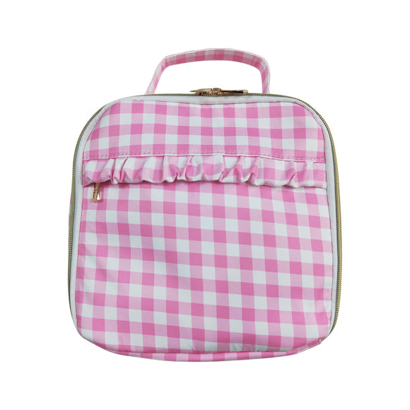 BA0227 pink plaid Lunch Box