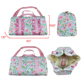 BA0290 pink flower floral handBag 18.5x11.2x7.9 inches