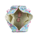 BA0291 blue green flower pink floral handBag 18.5x11.2x7.9 inches