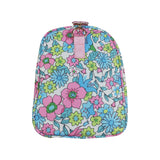 BA0291 blue green flower pink floral handBag 18.5x11.2x7.9 inches
