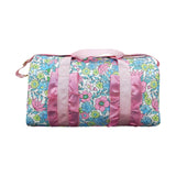 BA0291 blue green flower pink floral handBag 18.5x11.2x7.9 inches