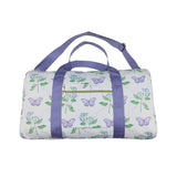 BA0293 purple Butterfly flower floral handBag 18.5x11.2x7.9 inches