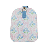 BA0294  blue flower floral pink bow handBag 18.5x11.2x7.9 inches