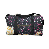 BA0303  Ice Cream black duffel bag