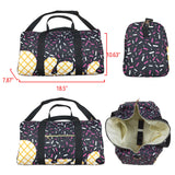 BA0303  Ice Cream black duffel bag