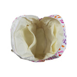 BA0307 pink leopard zipper floral backpack