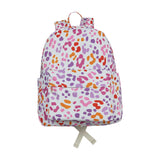 BA0307 pink leopard zipper floral backpack