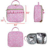 BA0310 baby pink bow floral Lunch Box