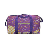 7.24 USA BA0321 purple icecream Duffle Bag 18.5x11.2x7.9 inches