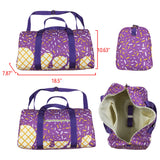 7.24 USA BA0321 purple icecream Duffle Bag 18.5x11.2x7.9 inches
