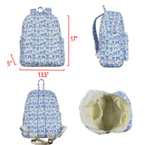 BA0322 blue bow zipper backpack