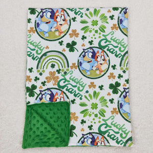 BL0105-- lucky charm green blanket