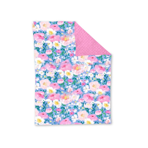 BL0134--pre order floral pink blanket
