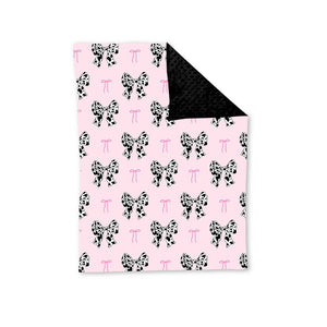 Pre-order BL0157 pink bow Blankets 29x43 inches