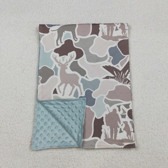 BL0212 Baby green camo deer Blankets