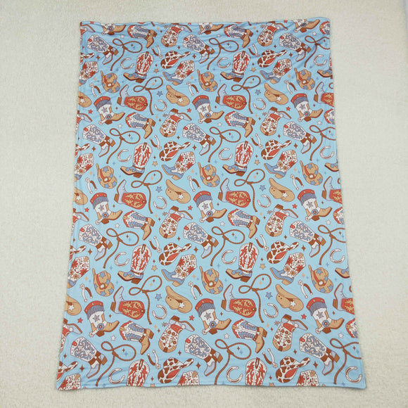 BL0214 Baby blue boot Blankets