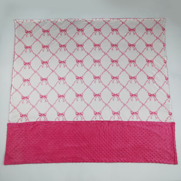 BL0206 adult pink bow  Blankets  60.62*50.39 inches