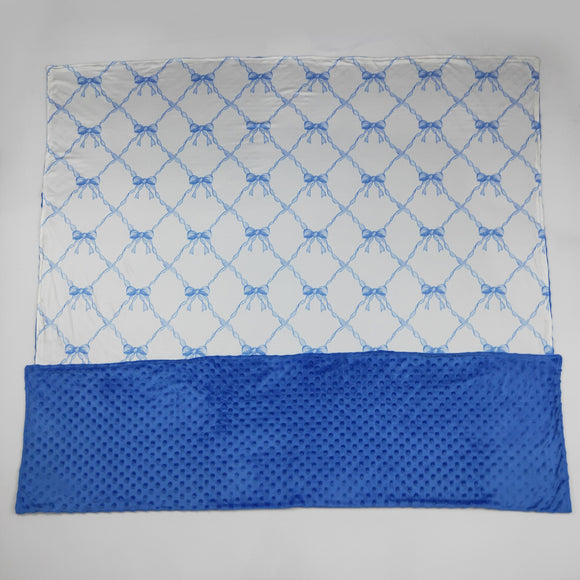 BL0221 adult blue bow  Blankets  60.62*50.39 inches