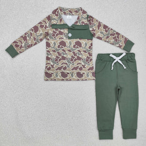 BLP0491  long sleeve hunting pullover boy camo outfits