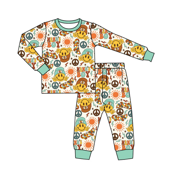 BLP0516 pre order long sleeve mama's boy boy pajamas