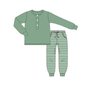 Pre-order BLP0737 baby Boys green outfits ( Deadline August 9 )