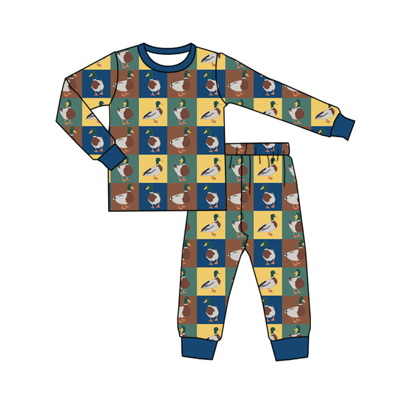 Pre-order BLP0748 long sleeve mallard duck boys pajamas