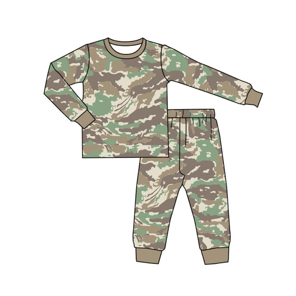 Pre-order BLP0764 long sleeve camo green boys outfits