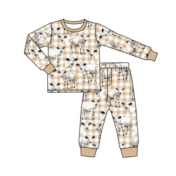 BLP0845 pre order long sleeve western cow boy pajamas