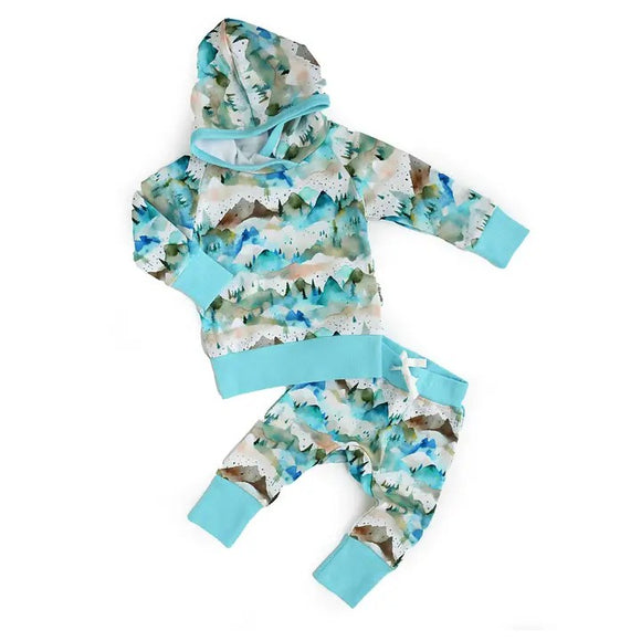 BLP0891  pre order long sleeve tree blue boy hoodies outfits