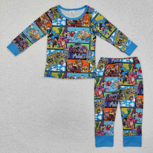 BLP1009 long sleeve cartoon bamboo pajamas