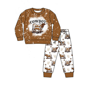 BLP1014 pre order long sleeve western cowboy pajamas