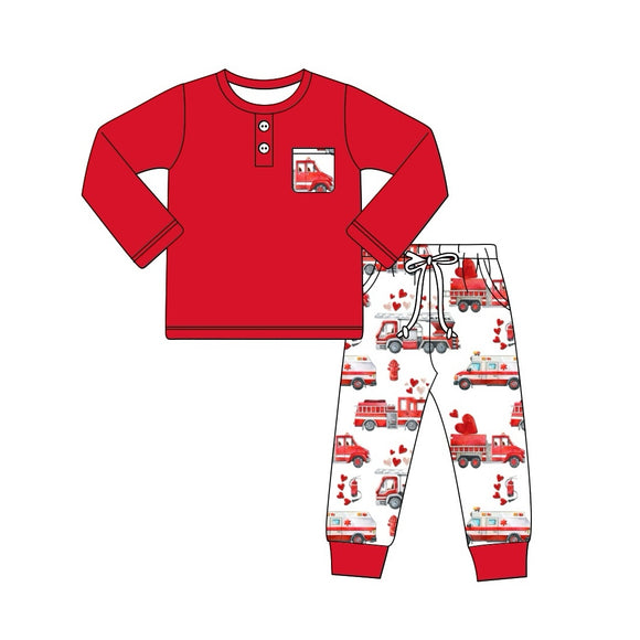 BLP1030 pre order long sleeve Valentine's day red boy set