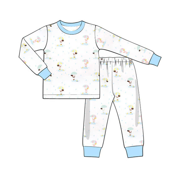 BLP1035  pre order long sleeve becch blue boy pajamas