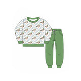 Pre-order BLP1071 baby Boys long sleeve green duck outfits ( Deadline June.10）