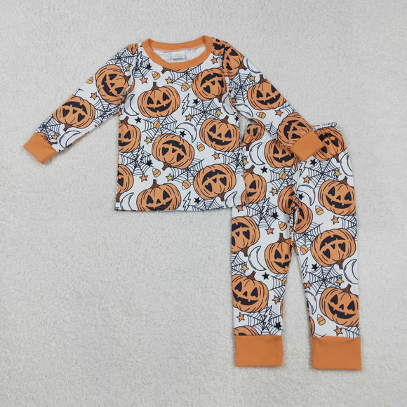 BLP1210 baby boys Halloween pumpkin pajamas