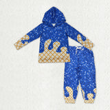 Matching Baby boys Ice cream waffles hooded clothing