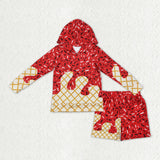 Matching Baby boys spring autumn Ice cream  Waffle long sleeves shorts outfits