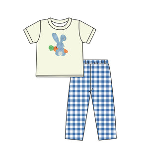 BSPO0197--pre order short sleeve Easter bunny boy outfits