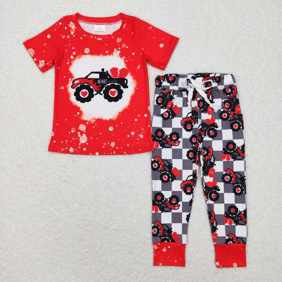BSPO0227--- Valentine's Day car red boy outfits