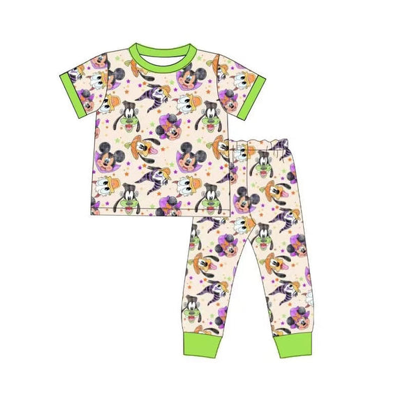 Deadline May 10 pre order Green short sleeves mouse kids boys pajamas